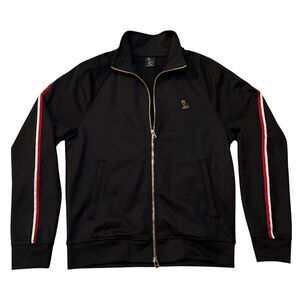 OVO Octobers Very Own Piqué Track Jacket Black Gold Zip Sweatshirt Stripes Drake